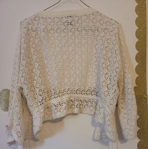 Knitted button less  top waist strings to tie or hang loose